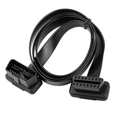 Immagine di BRIEFCEC Cavo OBD II Diagnostico OBD2 Maschio a Femmina 16 Pin di Prolunga Piatto OBDII Strumenti Diagnostici per Motore II(95cm, 1Pezzi, Nero)