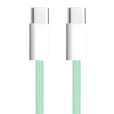 Immagine di APM cavo USB C a PD, ricarica rapida 60W, nylon intrecciato verde, tipo C, per iPhone 16 Pro Max 15 Galaxy S24 Ultra S23 A55 A35 iPad Air MacBook Steam Deck (1M), 600415