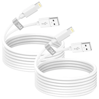 Immagine di Cavo iPhone Originale Apple Certificato MFi, Lightning 3M 2Pezzi, Ricarica Cavetto Carica Rapida Filo Caricatore per 14 13 12 11 Pro Max/Mini/XS/8/7/6 Plus/SE/iPad