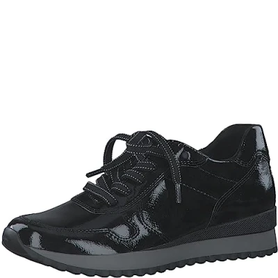 Immagine di MARCO TOZZI Sneakers Donna Basse in Pelle Sintetica con Lacci, Black Pat.Cb., 40 EU