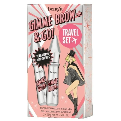 Immagine di Benefit Gimme Brow+ &amp; Go Brow Volumizing Fiber Gel Set 3 Neutral Light Brown 6 g