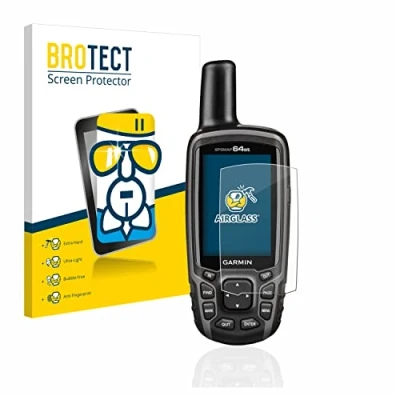 Immagine di brotect Pellicola Protettiva Vetro per Garmin GPSMAP 64st Protezione Schermo [Durezza Estrema 9H, Chiaro]