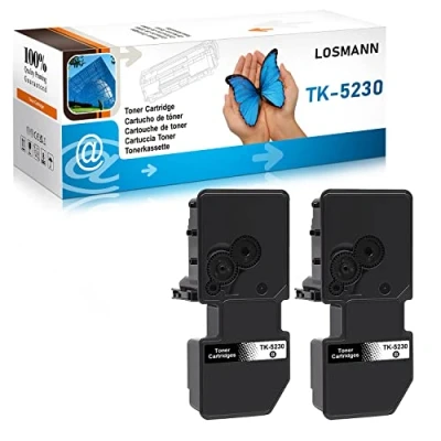 Immagine di LOSMANN TK 5230 Nero Cartuccia toner compatibile con Kyocera TK5230K TK5220K per Ecosys P5021cdw P5021cdn, M5521cdw M5521cdn Printers (2 Nero)