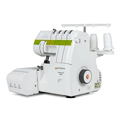 Immagine di Tagliacuci Overlock EFFEKTIV Triumphator 1700X, Macchina da Cucire, Filettatura 3/4 con Differenziale, Telaio Interamente Metallo, 14punti, Infilatura Automatica, Potenza 120W 1200punti/min, (Verde)