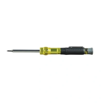 Immagine di Klein Tools 32613 Cacciavite di precisione HVAC 3 in 1 con punta Schrader, colore: Giallo/Nero