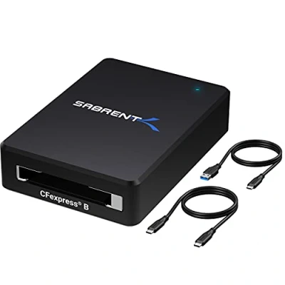 Immagine di SABRENT Lettore di schede cfexpress type b, Card reader cfexpress, USB 3.2 con velocità fino a 10Gbit/s, compatibile Thunderbolt, supporta Windows, Android, Mac OS (CR CFER)