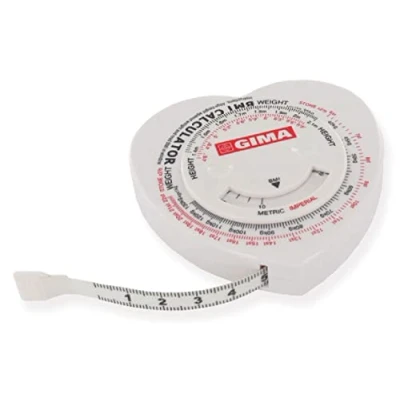 Immagine di GIMA Metro a nastro con regolo calcolatore IMC (Indice di Massa Corporea) o BMI