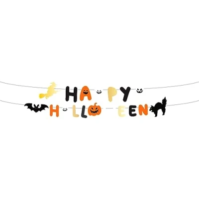 Immagine di Folat 23862 Banner Con lettere Happy 2 x 1,5 metri Decorazioni Di Halloween Zucche, Teschi, Pipistrelli, Fantasmi, Ragni, Multicolore