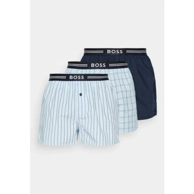 Immagine di BOSS Tessuto 3P Boxer a Pantaloncino, Blu Aperto 465, L (Pacco da 3) Uomo