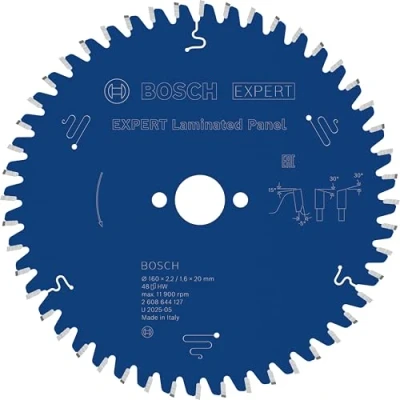 Immagine di Bosch Accessories Expert for Laminated Panel 2608644127 Lama circolare in metallo duro 160 x 20 1.6 mm Numero di denti: 48 1 pz.