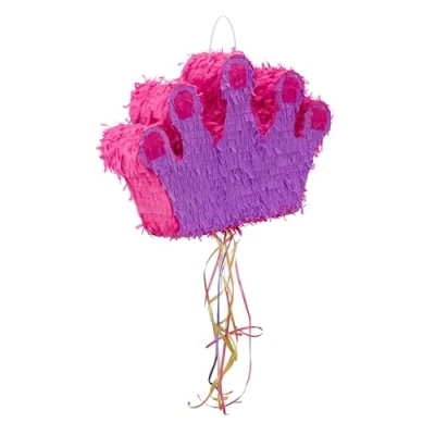 Immagine di Relaxdays Pignatta Corona Da Riempire, Feste Compleanno Bambino, Rompere con Bastone, Lilla Fucsia
