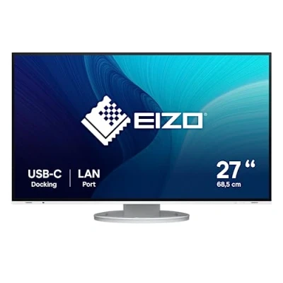 Immagine di &quot;Monitor EIZO 27&quot;LED IPS 2560x1440 16:9 5ms 350 cd/m² DP/HDMI PIVOT USB C LAN Multimediale FlexScan Bianco&quot;
