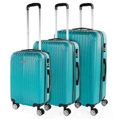 Immagine di ITACA Set Valigie Rigide Offerte. Valigia Grande Rigida, Media Rigida e Bagaglio a Mano. di con Lucchetto Combinazione TSA T71500, Verde menta
