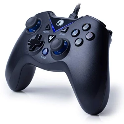 Immagine di IFYOO V one Gaming USB Collegata Controller Gamepad Joypad Joystick Per PC (Windows xp/7/8/8.1/10) &amp; playstation 3 Androide steam non sostenere xbox 360/One [Blu e Nero]