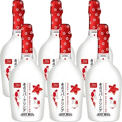 Immagine di Vino Spumante Extra Brut Astoria Yu Sushi Sparkling Vigneti dei Colli Trevigiani 6 Bottiglie 75cl Idea Regalo