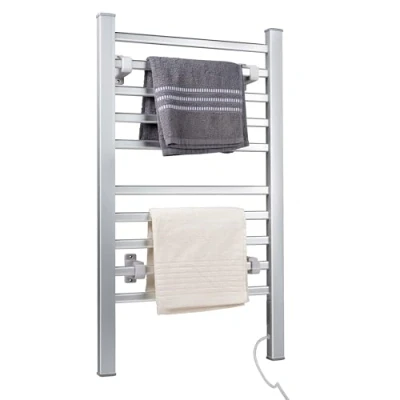 Immagine di Dirt Devil Scaldasalviette Elettrico Portasciugamani da bagno Stendino Panni Appeso o Indipendente Riscaldato IP22 Antigoccia Stendibiancheria 10 aste Stendi Biancheria Alluminio