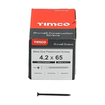 Immagine di TIMco Vite PH2 per cartongesso, colore: nero (confezione da 200), 00065DRYS