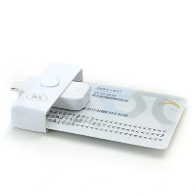 Immagine di ACS ACR39U NF PocketMate II USB C Lettore di Smart Card Reader per CNS, CRS, Firma Digitale, Piccolo Compatto, Bianco