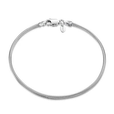 Immagine di Amberta Bracciale da Donna in Argento Sterling 925 Lunghezza 19 cm: Maglia Serpente 1.9 mm