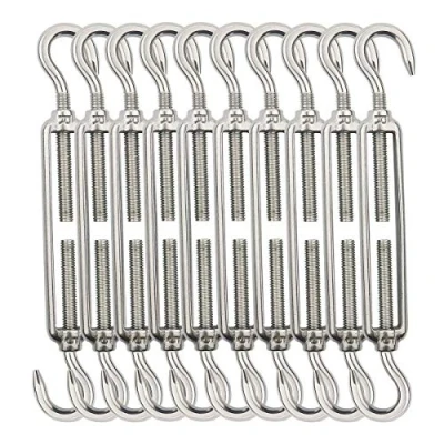 Immagine di TooTaci 10 pezzi CC tenditore filo filtro M5 304 Acciaio Inox Gancio e Corda Occhio Cavo Tension kit