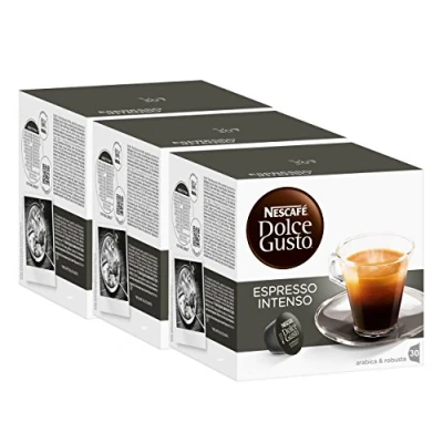 Immagine di Nescafé Dolce Gusto Espresso Intenso, Caffè, Cappuccino, 3 Confezioni x 30 Capsule