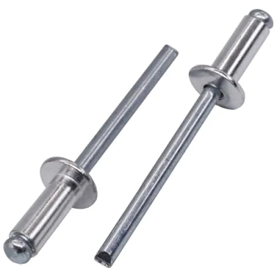 Immagine di SKIR&#039;CO 50 rivetti ciechi in alluminio 5,0 x 12 mm, mandrino acciaio, a testa bombata, DIN 7337