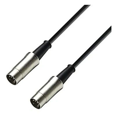 Immagine di Adam Hall Cables 3 STAR MIDI 0300 BLK 5 Cavo m nero a poli