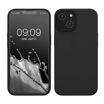 Immagine di kwmobile Cover per Apple iPhone 14 Custodia Back Case Caricatore Wireless Antiurto e Flessibile in Silicone TPU nero matt