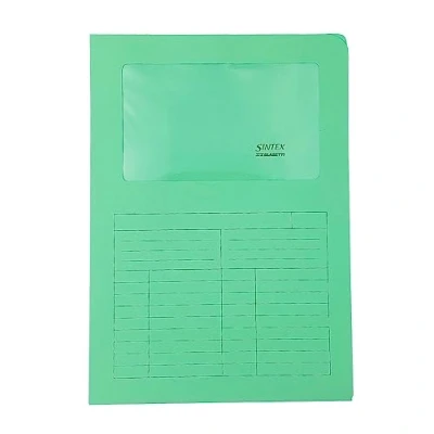 Immagine di Blasetti Cartelline Portadocumenti con Finestra Sintex ACQUA MARINA raccoglitore documenti per ufficio, Formato A4, Confezione 50 pezzi, Carta 120gr, Aperta su due lati