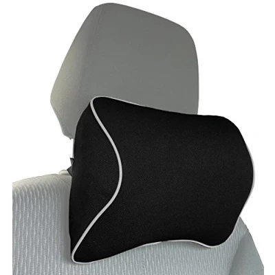 Immagine di MyGadget Cuscino Poggiatesta Auto in Memory Foam Sostegno Collo Ortopedico Cuscini Cervicale per Guida e Sedile Passeggero Macchina Nero