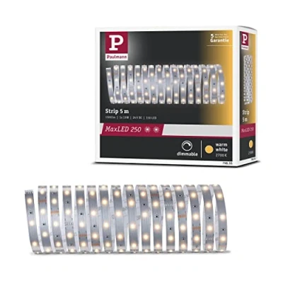 Immagine di Paulmann 79855 Striscia LED con spina 24 V 5 m Bianco caldo