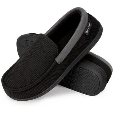 Immagine di EverFoams Mocassini da uomo in memory foam, traspiranti, con suola gomma antiscivolo, Nero scuro., 44 EU