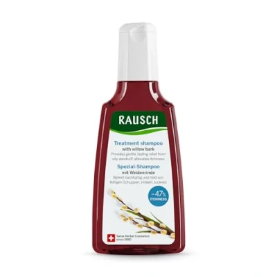 Immagine di Rausch, Shampoo speciale corteccia di salice (erbe contro forfora grassa, arrossamento e prurito in qualità comprovata Vegano), confezione da 1 (1 x 200 ml)
