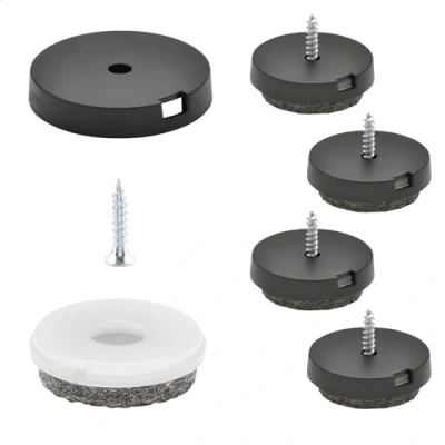Immagine di WAGNER QuickClick® Feltrini per sedie e mobili da avvitare I Set 4x base + vite inserto intercambiabile feltro di lana ULTRASOFT diametro Ø 30 mm Fatto in DE 15808600