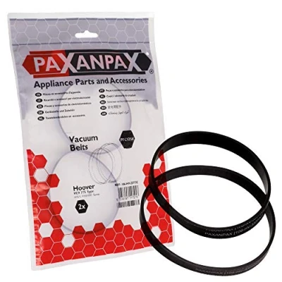 Immagine di Paxanpax PFC1254, Cinghie per aspirapolvere Hoover WR71, WR01001 Series &#039;VC9 775&#039; Tipo Confezione da 2, Gomma, Nero