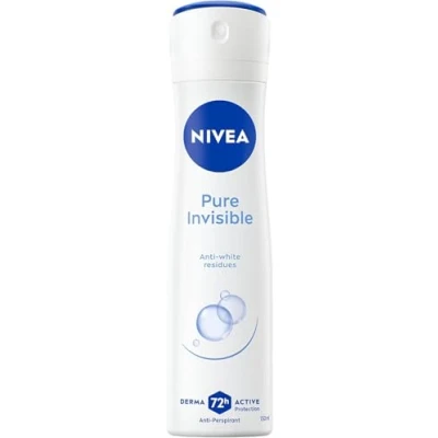 Immagine di NIVEA Pure Invisible spray Deodorante 6 x 150 ml, rinfrescante che non lascia residui sulla pelle e sui vestiti, Deo protegge per 48 ore