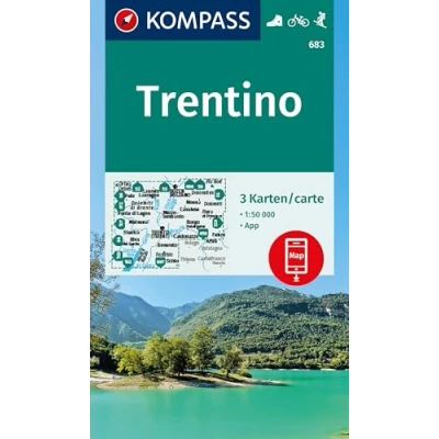 Immagine di KOMPASS Wanderkarten Set 683 Trentino (3 Karten) 1:50.000: inklusive Karte zur offline Verwendung in der App. Fahrradfahren. Skitouren. Reiten.