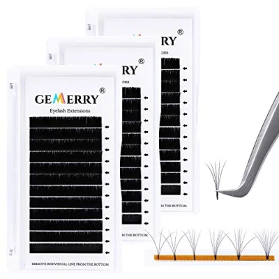 Immagine di 3x Extension Ciglia Volume Russo 0.07 D curl 12mm/13mm/14mm Finte Ciuffetti 3d 5d 4d 10d Individuali Naturali Professionali Lashes di GEMERRY (0.07 D12+D13+D14)