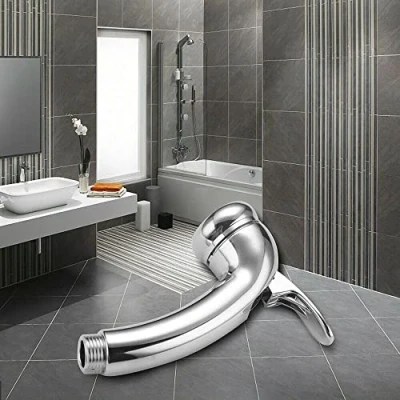 Immagine di Soffione doccia ad alta pressione con filettatura da 1/2&quot; cromata leva on/off per bagno, barche, roulotte, camper e parrucchieri