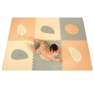 Immagine di Hakuna Matte Tappetino puzzle grande per bambini, 1,8 x 1,2 m, 6 pannelli XXL da 60 cm, con animali 20% più spesso gattonare privo di sostanze nocive e inodore