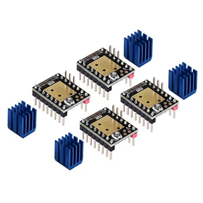 Immagine di BIGTREETECH Tmc2208 V3.0 Stepper Mute Con Dissipatori Di Calore Driver Stepstick Sostituzione A4988 Drv8825 Per Stampante 3d (confezione Da 4 Pcs)