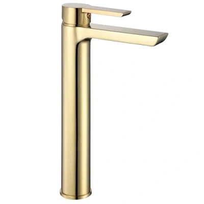 Immagine di Rea ARGUS GOLD rubinetto LAVABO ALTO Miscelatore da bagno in ottone monocomando regolabile caldo e freddo (oro)