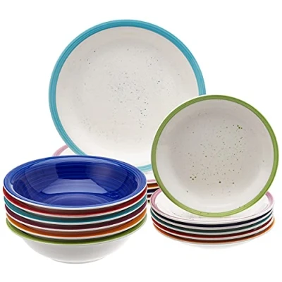 Immagine di Tognana Holi, Servizio Piatti per 6 persone, 18 Pezzi, Stoneware, Multicolore