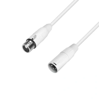 Immagine di XLR Cavo di collegamento Adam Hall K4 MMF 0100 SNOW [1x Spina 1x Presa XLR] 1.00 m Bianco