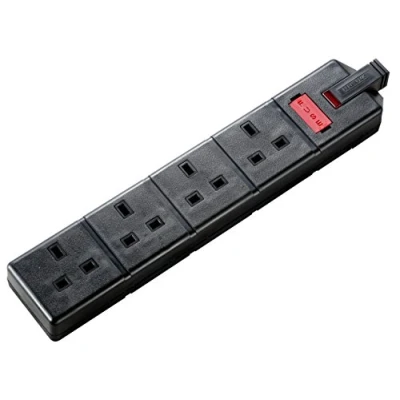 Immagine di Masterplug Els134b 01 4 elementi perma finali presa di corrente nero