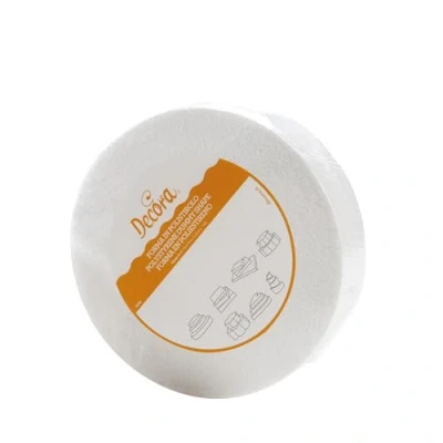 Immagine di Decora 0173923 Basi tonde in polistirolo ideali per esercitazioni e realizzare torte a piani dall&#039;aspetto perfetto, Dim. Ø 35 X H 5 CM