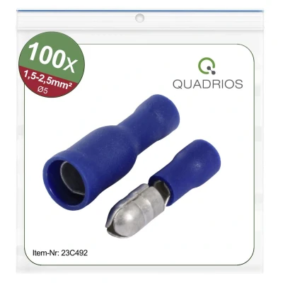 Immagine di Quadrios 23C492 Connettore circolare 1.5 mm² 2.5 Blu 100 pz.