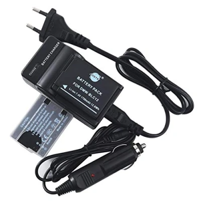 Immagine di DSTE 2 pacco DMW BLC12 BLC12E BLC12PP Ricambio Batteria + DC114E Caricabatteria Compatible pour Panasonic Lumix DMC G7 GH2 FZ200 FZ1000 FZ2500 FZ2000