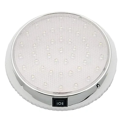 Immagine di Plafoniera a LED, 12V Car Dome Lampada da tetto interna led auto interni per Camper Caravan RV Trailer Truck Veicolo con 46 luci bianco