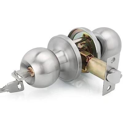 Immagine di 2x Qrity Set di pomelli per porta, entrata privacy, acciaio inossidabile, bloccare con i tasti
